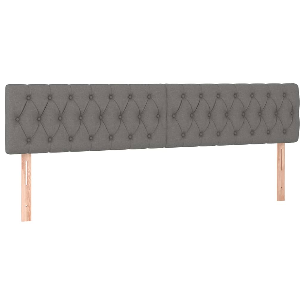 Vidaxl hoofdborden 200x7x78 88 cm stof donkergrijs
