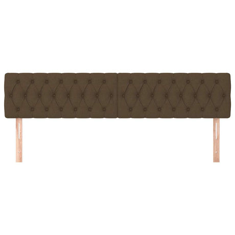 Vidaxl hoofdborden 200x7x78 88 cm stof donkerbruin