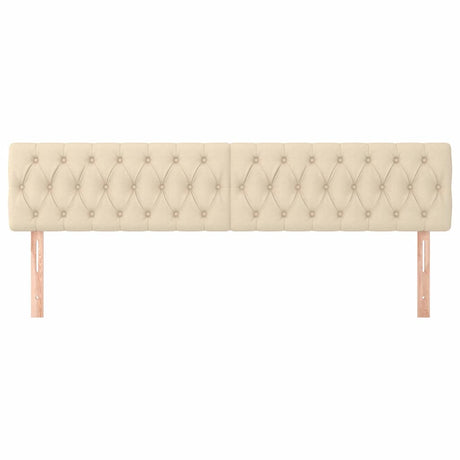 Vidaxl hoofdborden 2 st 100x7x78 88 cm stof crèmekleurig