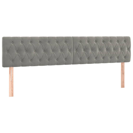 Vidaxl hoofdborden 200x7x78 88 cm fluweel lichtgrijs
