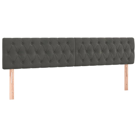 Vidaxl hoofdborden 200x7x78 88 cm fluweel donkergrijs
