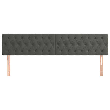Vidaxl hoofdborden 200x7x78 88 cm fluweel donkergrijs