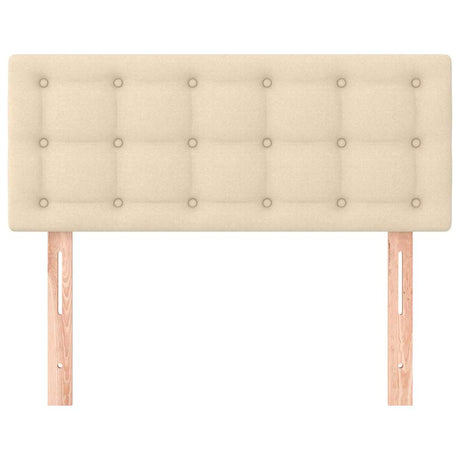 Vidaxl hoofdbord 80x5x78 88 cm stof crèmekleurig