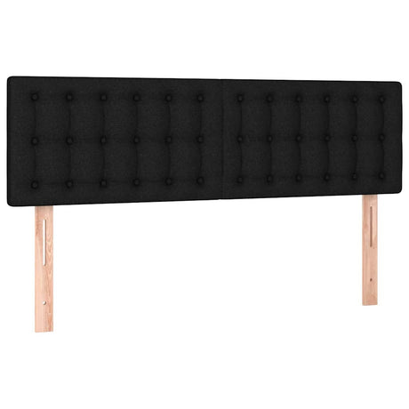 Vidaxl hoofdborden 144x5x78 88 cm stof zwart