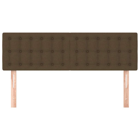Vidaxl hoofdborden 144x5x78 88 cm stof donkerbruin