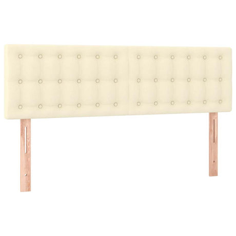 Vidaxl hoofdborden 144x5x78 88 cm kunstleer crèmekleurig