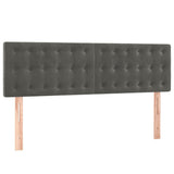 Vidaxl hoofdborden 144x5x78 88 cm fluweel donkergrijs