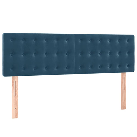 Vidaxl hoofdborden 144x5x78 88 cm fluweel donkerblauw