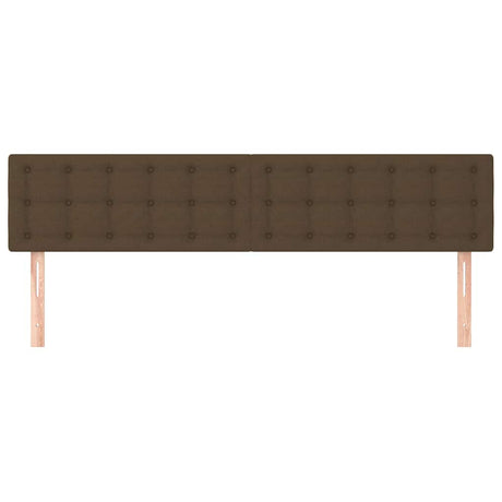 Vidaxl hoofdborden 160x5x78 88 cm stof donkerbruin