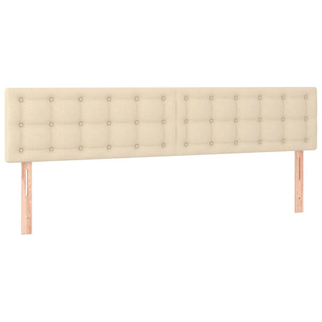 Vidaxl hoofdborden 160x5x78 88 cm stof crèmekleurig