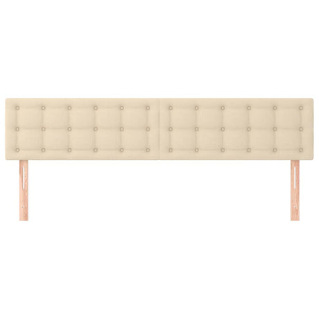 Vidaxl hoofdborden 160x5x78 88 cm stof crèmekleurig