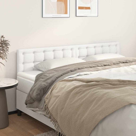 Vidaxl hoofdborden 160x5x78 88 cm kunstleer wit