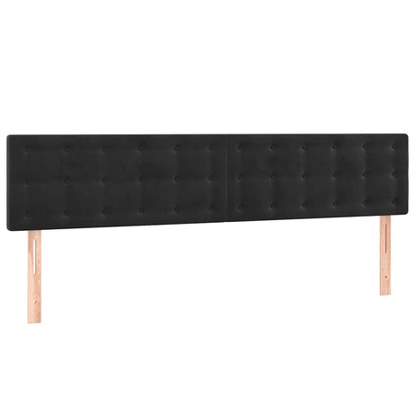 Vidaxl hoofdborden 160x5x78 88 cm fluweel zwart