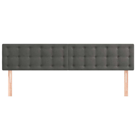 Vidaxl hoofdborden 180x5x78 88 cm fluweel donkergrijs