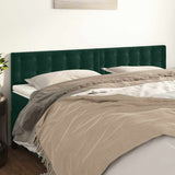 Vidaxl hoofdborden 180x5x78 88 cm fluweel donkergroen