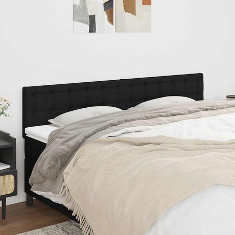 Vidaxl hoofdborden 200x5x78 88 cm stof zwart