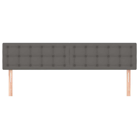 Vidaxl hoofdborden 200x5x78 88 cm kunstleer grijs