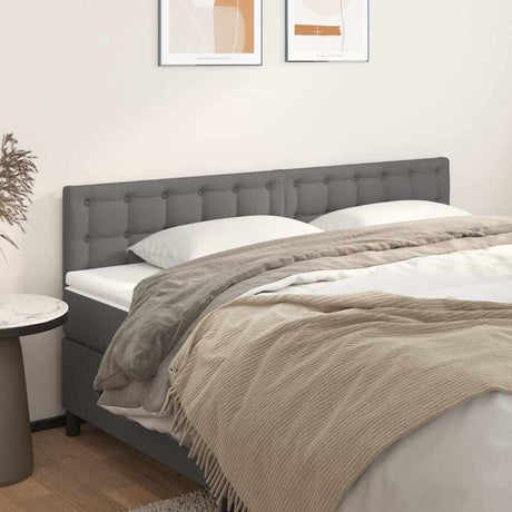 Vidaxl hoofdborden 200x5x78 88 cm kunstleer grijs