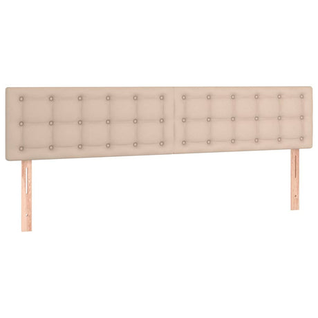 Vidaxl hoofdborden 200x5x78 88 cm kunstleer cappuccinokleurig