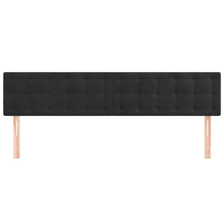 Vidaxl hoofdborden 200x5x78 88 cm fluweel zwart