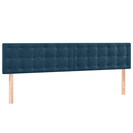 Vidaxl hoofdborden 200x5x78 88 cm fluweel donkerblauw
