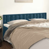 Vidaxl hoofdborden 2 st 100x5x78 88 cm fluweel donkerblauw