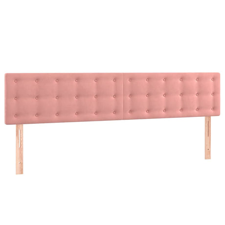 Vidaxl hoofdborden 200x5x78 88 cm fluweel roze