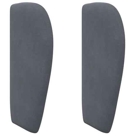 Vidaxl hoofdbord oor dim grijs 40 x 23 x 6 cm fluweel