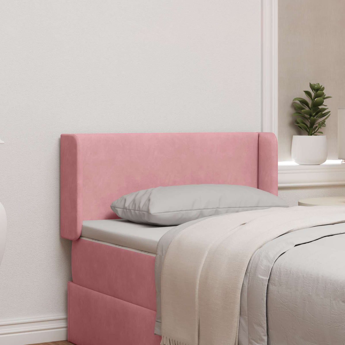Vidaxl hoofdbord oor roze fluweel
