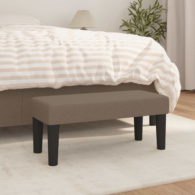 Vidaxl bankje 70x30x30 cm stof taupe