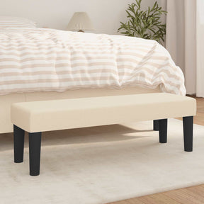 Vidaxl bankje 100x30x30 cm stof crèmekleurig