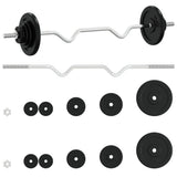 Vidaxl -Halfter mit Gewichten 30 kg Gusseisen und Chromstahl
