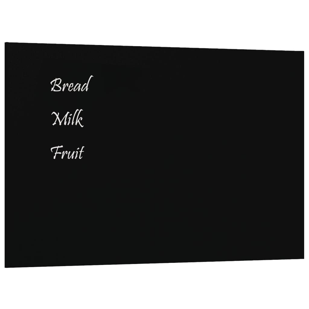 VIDAXL -Magnetplatte für die Wand 40 x 30 cm gehärtetes Glas schwarz