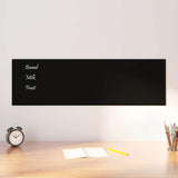 VIDAXL -Magnetplatte für die Wand 100x30 cm gehärtetes Glas schwarz
