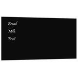 VidaXL Magnettafel für die Wand 80x40 cm Hartglas schwarz