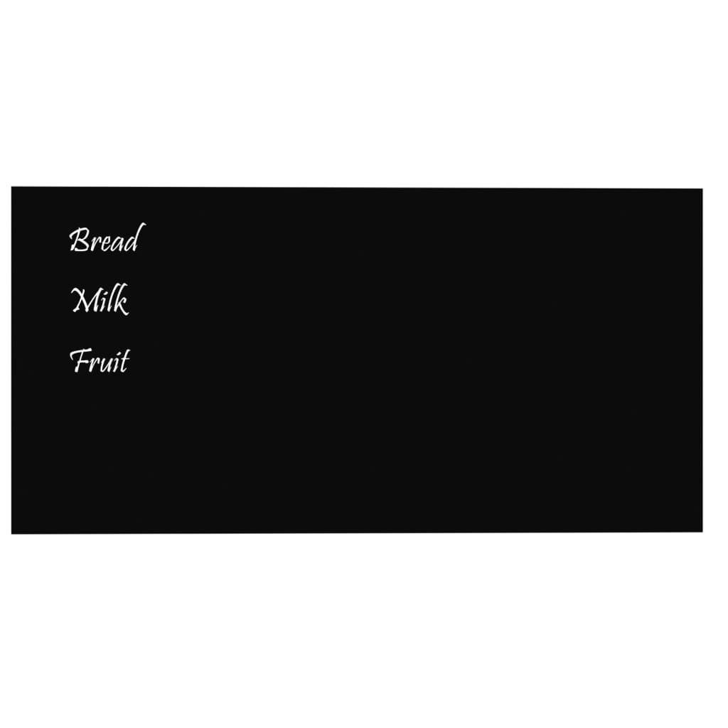 VidaXL Magnettafel für die Wand 80x40 cm Hartglas schwarz