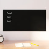 VidaXL Magnettafel für die Wand 80x40 cm Hartglas schwarz