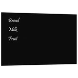 VidaXL Magnettafel für die Wand 80x50 cm Hartglas schwarz