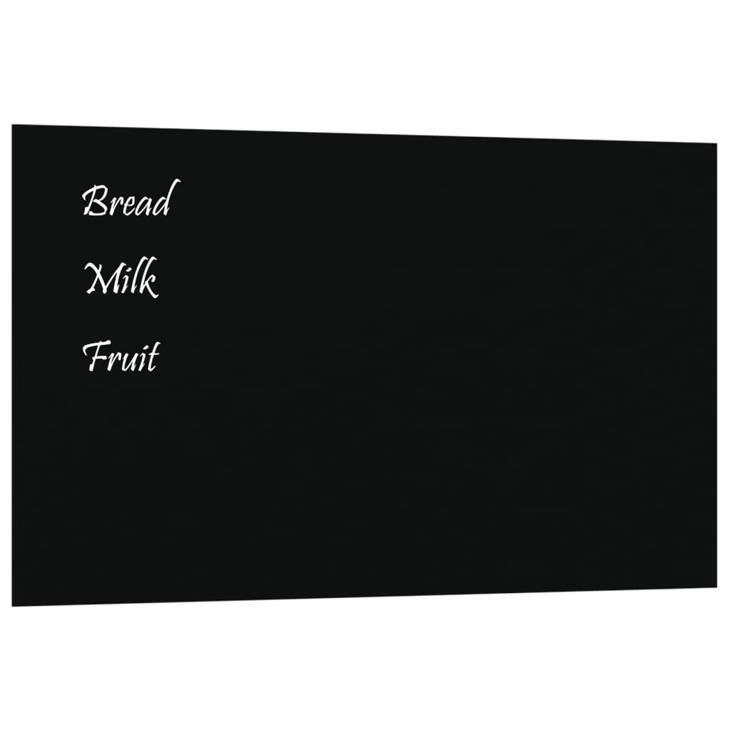 VidaXL Magnettafel zur Wandmontage 100x60 cm gehärtetes Glas schwarz