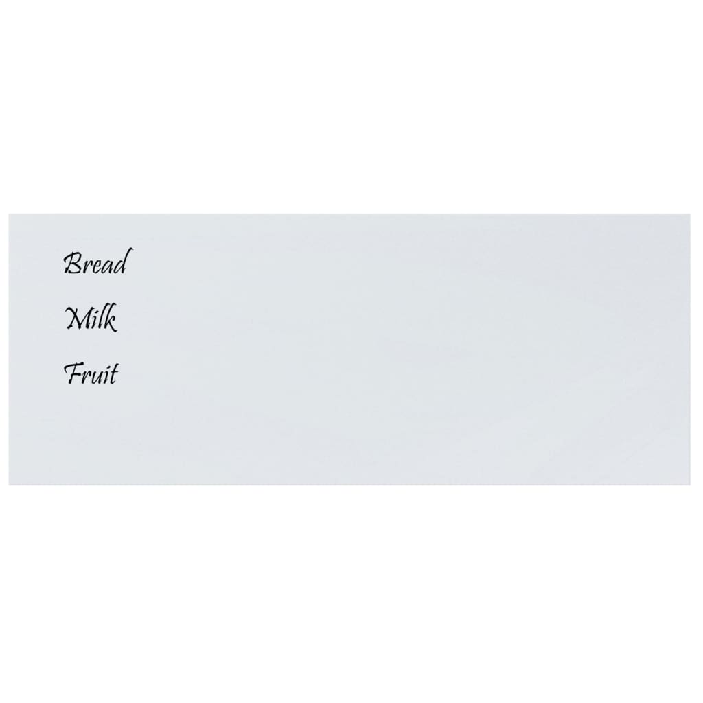 VidaXL Magnettafel für die Wand 100x40 cm Hartglas weiß