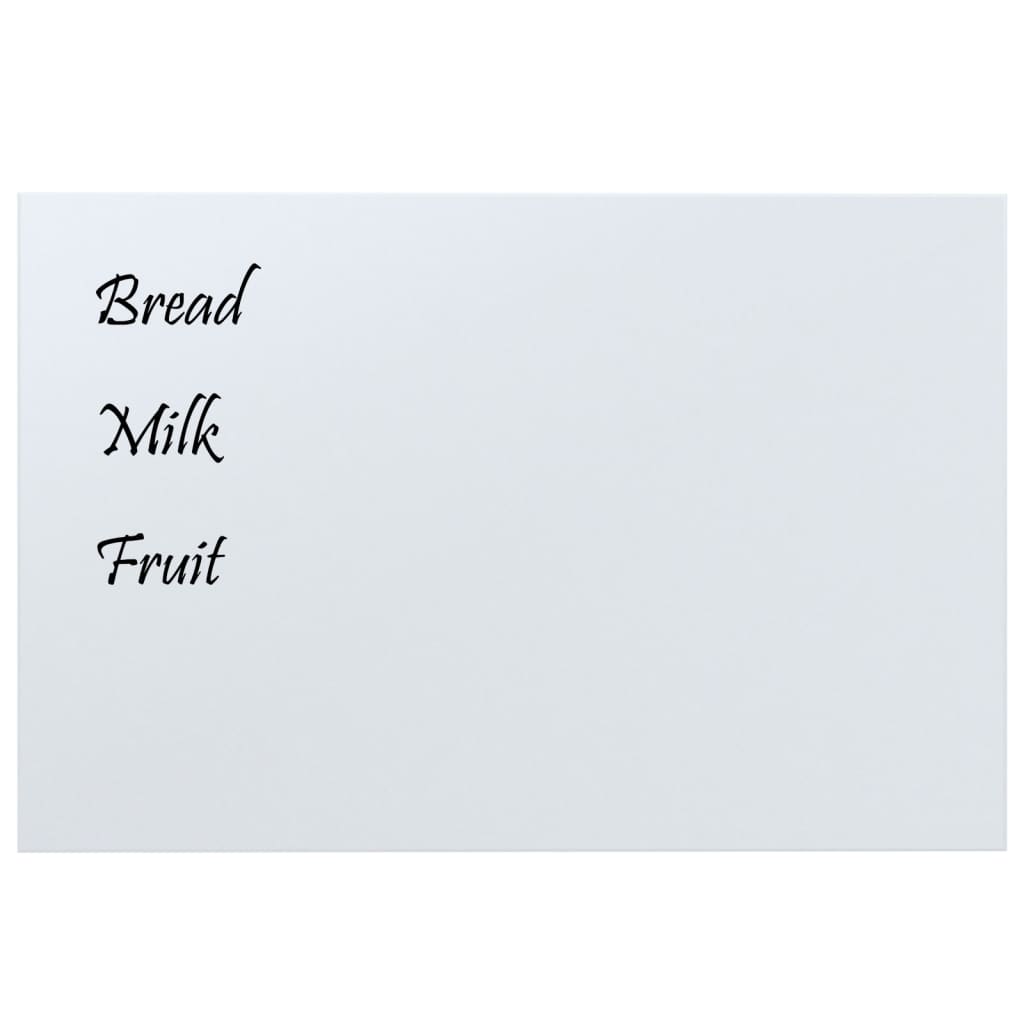 VIDAXL MAGNETISCHE BRAUBE WALL -MUNKTIONED 60 x 40 cm Härtetes Glas weiß