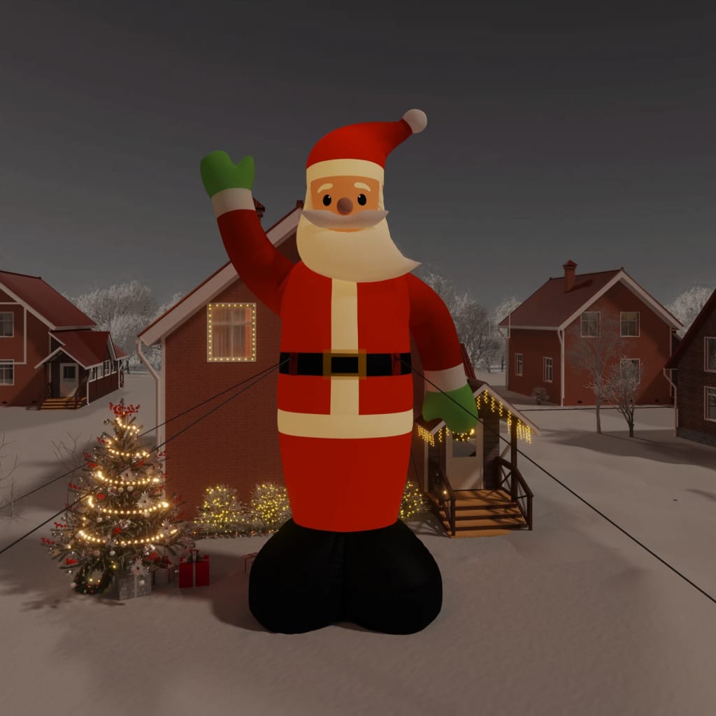 Vidaxl Santa mit LED -Beleuchtung aufblasbare 1000 cm