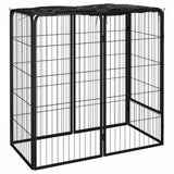 Vidaxl -Hundezwinger 6 Paneele 50 x 100 cm Pulver -Stahlschwarz