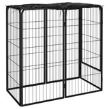Vidaxl -Hundezwinger 6 Paneele 50 x 100 cm Pulver -Stahlschwarz