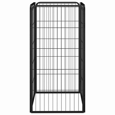 Vidaxl -Hundezwinger 4 Paneele 50 x 100 cm Pulver -Stahlschwarz