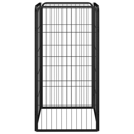 Vidaxl -Hundezwinger 4 Paneele 50 x 100 cm Pulver -Stahlschwarz