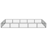 Vidaxl -Hund Kennel 16 Paneele 100x50 cm Pulver -Stahlschwarz