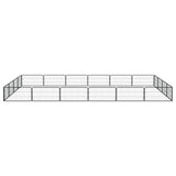 Vidaxl -Hundezwinger 20 Paneele 100x50 cm Pulver -Stahlschwarz