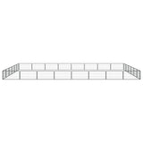 Vidaxl -Hund Kennel 28 Paneele 100x50 cm Pulver -Stahlschwarz