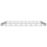 Vidaxl -Hund Kennel 32 Paneele 100x50 cm Pulver -Stahlschwarz